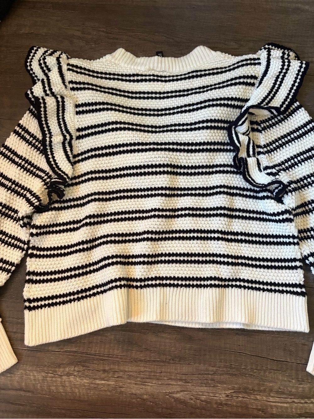 H&M Striped Ruffle Sweater - Picture 2 of 5